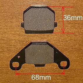 Plaquettes de frein simple piston -entre axe 58mm-