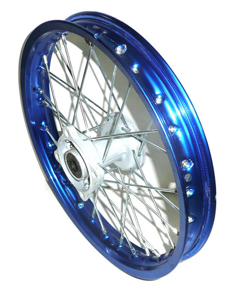Roue avant 14'' alu bleue, axe 12, AGB29, SOHOO PRO2, AMD5