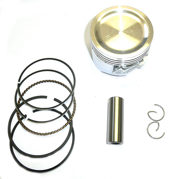 Piston creux et segments 52.4mm, axe 13, Jialing et YX 125