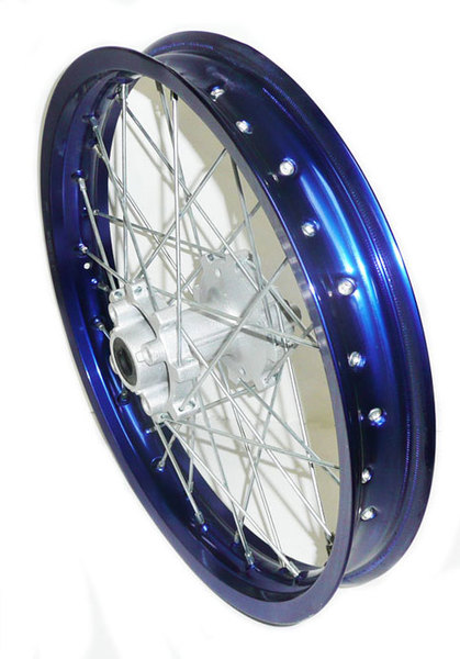 Roue arri�re alu bleue 18'' AGB30, AM-D8, XB30 -58mm-