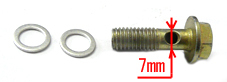 Vis passage 4mm pour raccord banjo 8mm + 2 joints