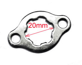 Plaque fixation pignon pour arbre de 20mm