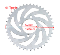Couronne acier 41 dents, chaine 420, intérieur 52mm-Pit-bike