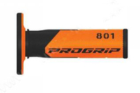 Poignées caoutchouc Pro Grip 801 orange/noire -avec gel--Pit-bike