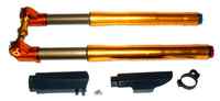 Paire bras de fourche FACTORY -Full Alu- 605mm 48/48mm-Pit-bike