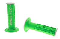 Poignées caoutchouc gris vert Racetech-Pit-bike