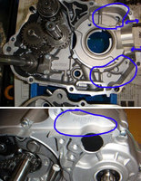 Carter moteur gauche 125/150 Daytona ->2012 goujon 7mm-Pit-bike