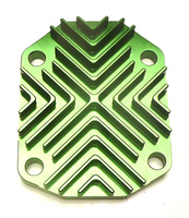 Cache supérieur de culasse CNC vert-Pit-bike