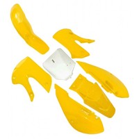 Kit plastique jaune X4 PITSTERPRO -forme KLX110--Pit-bike