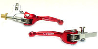 Leviers repliables Upower rouge-Pit-bike