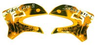 Paire ouies gauche jaunes AGB30, AM-D8, PRO2, RX250-Pit-bike