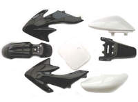 Kit de plastique noir pitbike type CRF50 -plaque blanche--Pit-bike