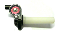 Poignée de gaz tirage rapide roulette CNC rouge-Pit-bike