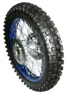 Roue arrière alu bleue 18\'\' AGB30, AM-D8, XB30 -58mm-avec pneu couronne et disque--Pit-bike