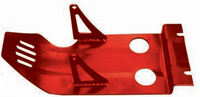 Sabot alu anodisé rouge, fixation moteur type CRF-Pit-bike